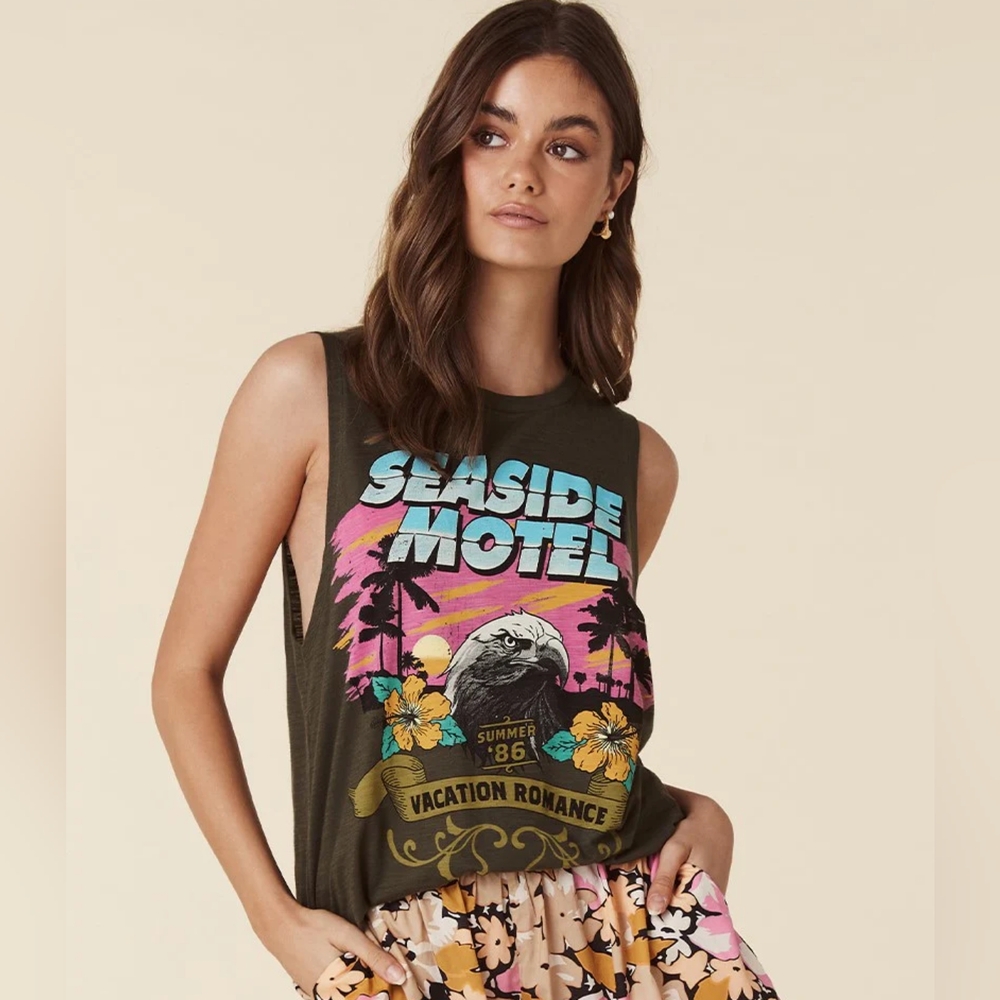 Spell Seaside Motel Muscle Tank
